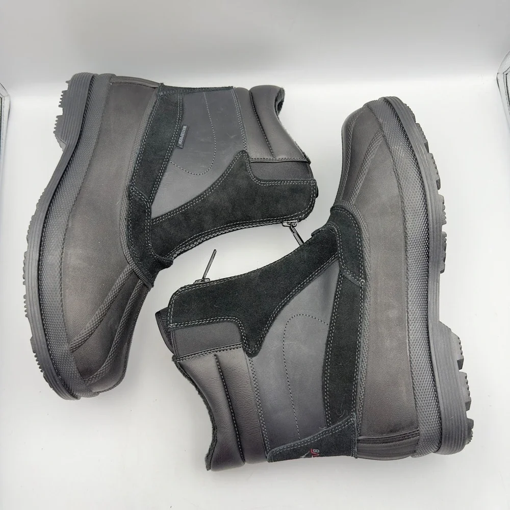 Nortiv8 Mens Black Winter Snow Boots Waterproof 3M Insulated Front Zip Size 13
